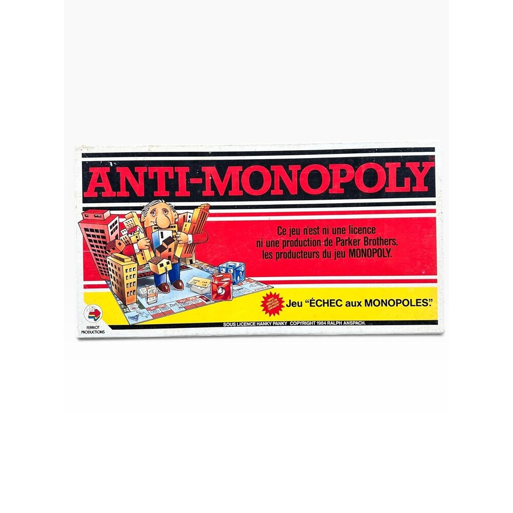 Vintage French Anti-Monopoly Board Game 1984 Échec aux Monopoles (Ferriot Prod.)